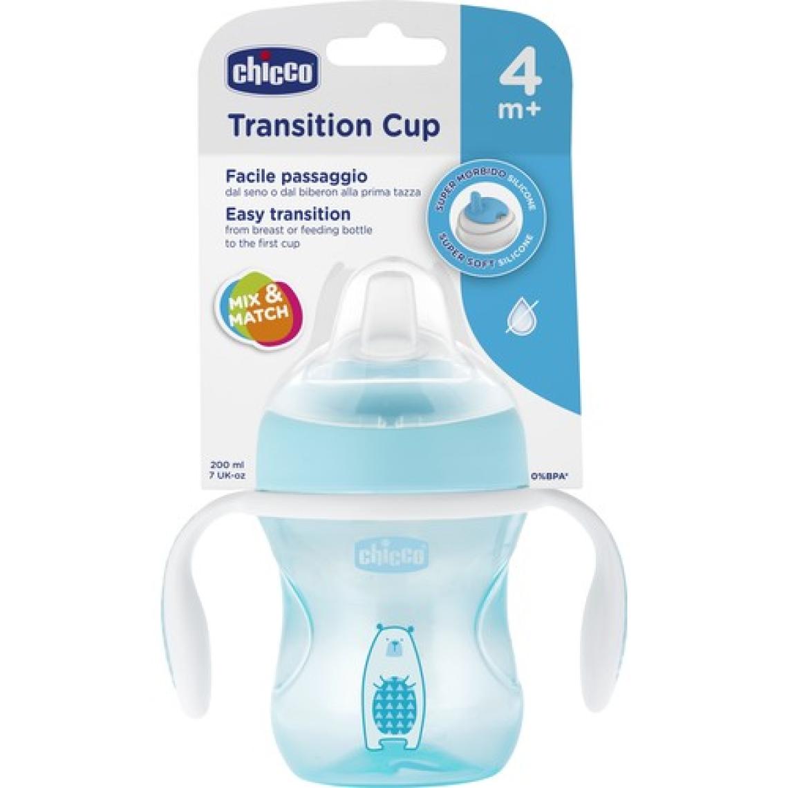 Chicco Yumuşak Uçlu Geçiş Bardağı 4 Ay+ Erkek