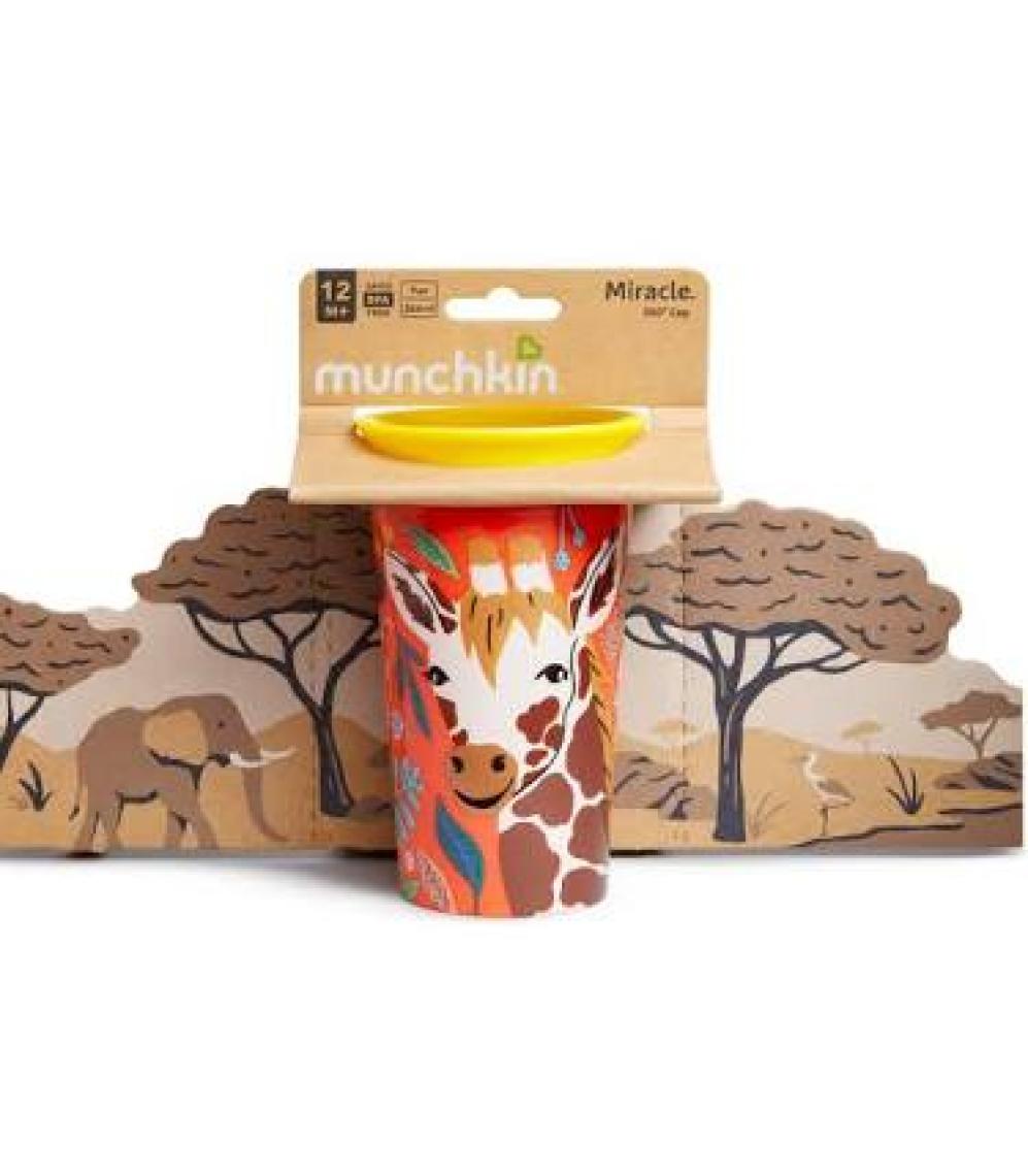 Munchkin Mucize  360° Wildlove Alıştırma Bardağı, 12AY+, 266ML, Zürafa, 1 Paket