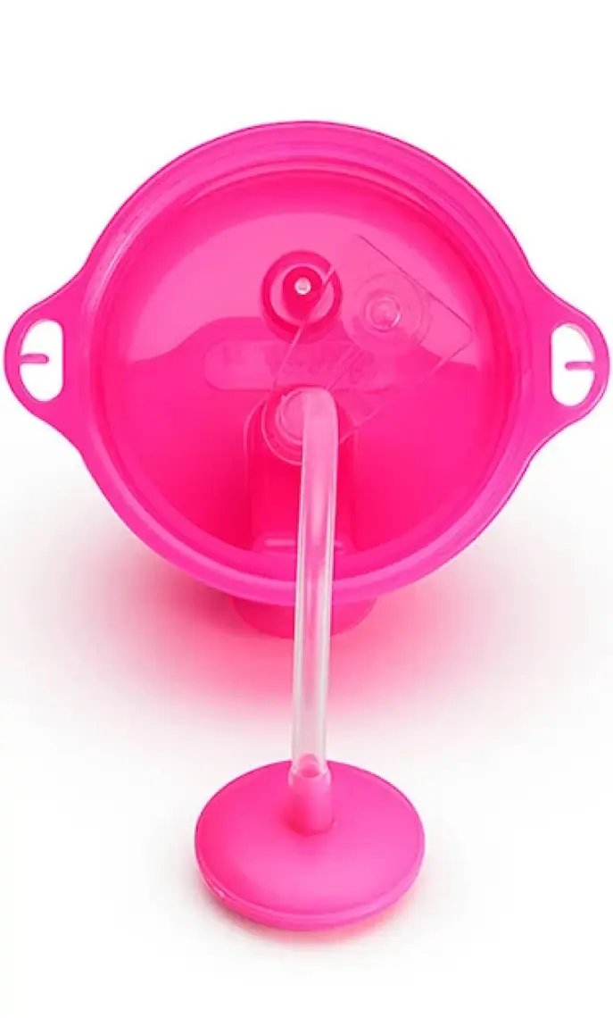 Munchkin Tıklama Kilitli Uçlu Pipetli Alıştırma Bardağı, 12AY+, 296ML, Pembe, 1 Adet