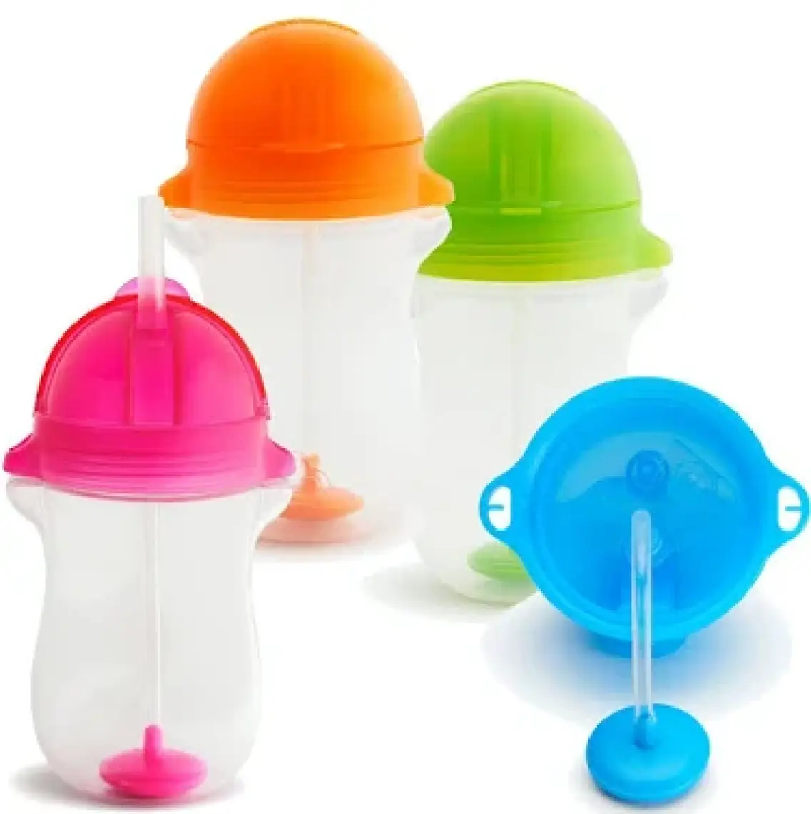 Munchkin Tıklama Kilitli Uçlu Pipetli Alıştırma Bardağı, 12AY+, 296ML, Pembe, 1 Adet