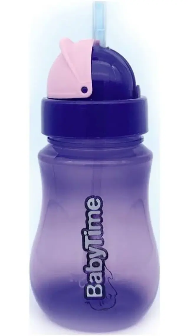 Babytime Renkli Pipetli Bardak Mavi