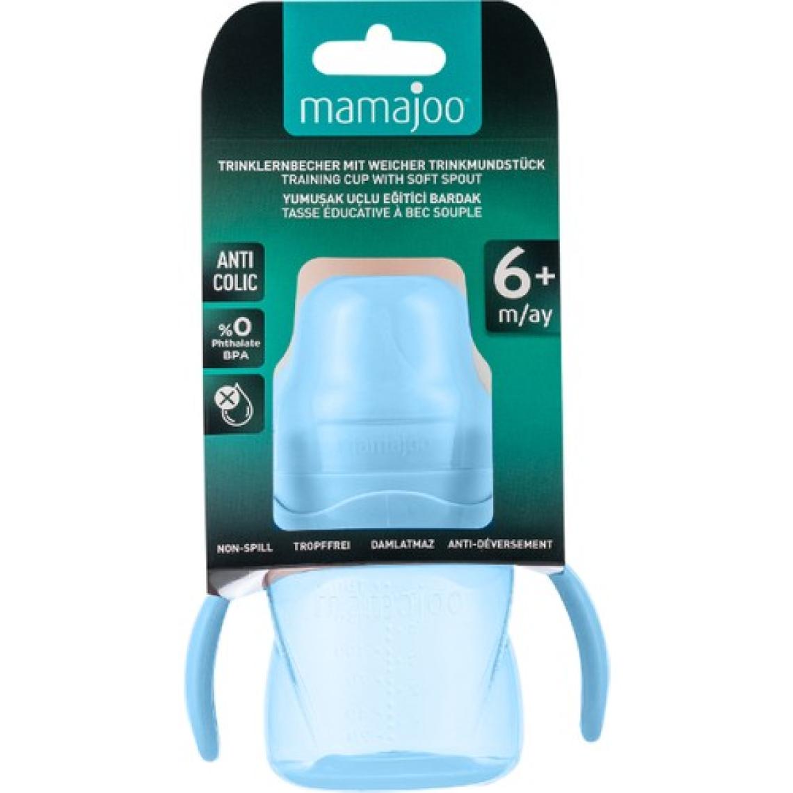Mamajoo Damlatmaz Eğitici Kulplu Bardak, 160 ml, Powder Blue, 1 Adet