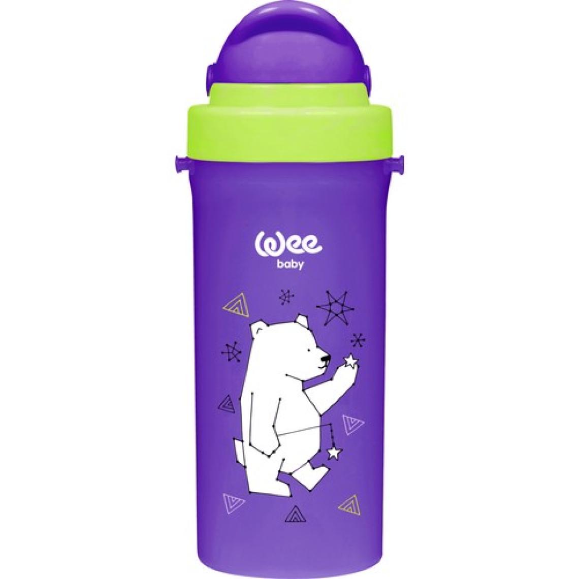 Wee Baby 300 ml Pipetli Alıştırma Bardağı - 6+ Ay Bebekler İçin Dayanıklı, Sızdırmaz ve Kolayca Temizlenebilir Mor