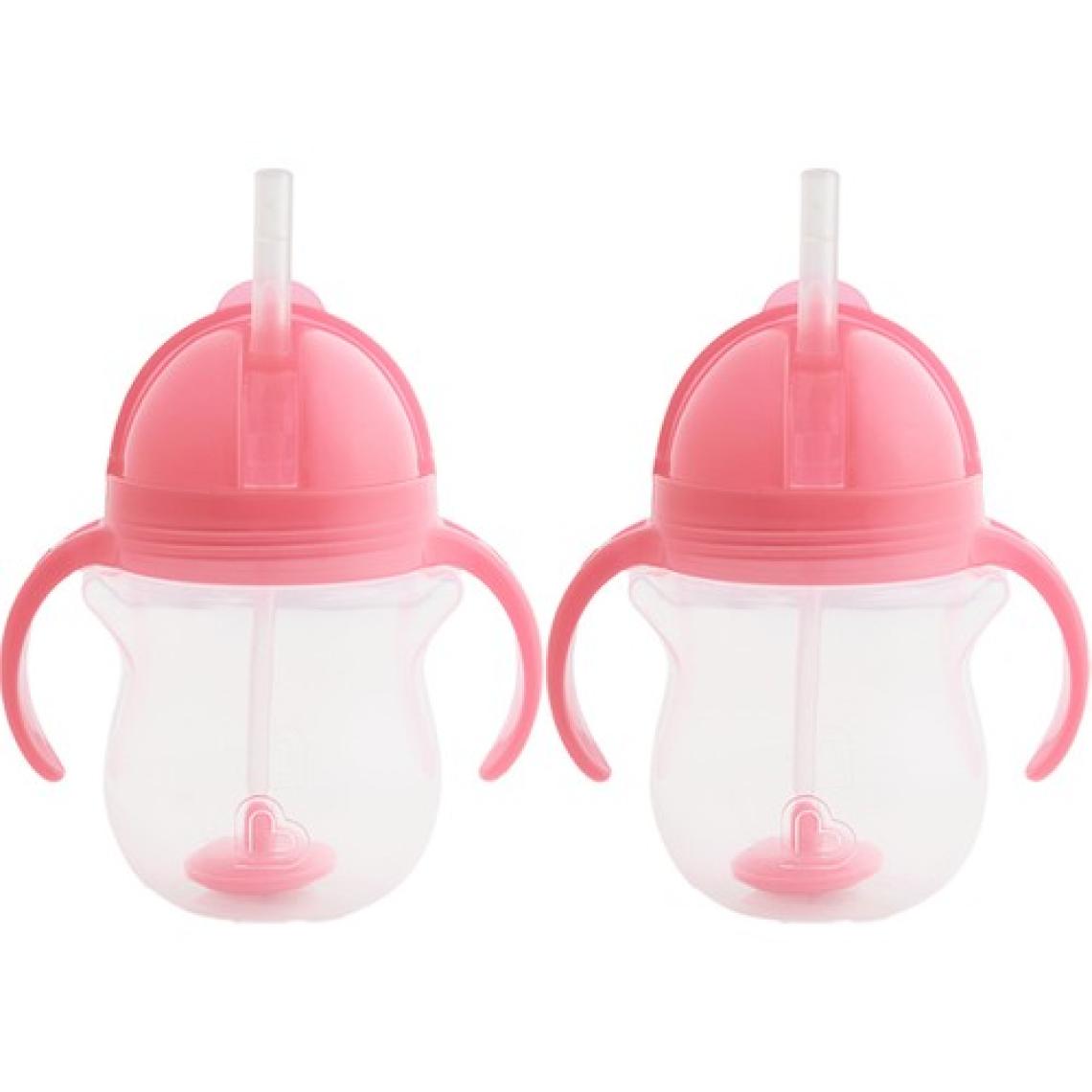 Munchkin Tıklama Kilitli Uçlu Pipetli Alıştırma Bardağı, 6AY+, 207ML, 2li Paket