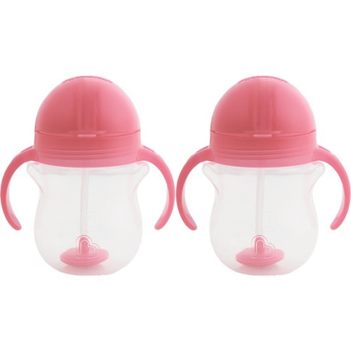 Munchkin Tıklama Kilitli Uçlu Pipetli Alıştırma Bardağı, 6AY+, 207ML, 2li Paket