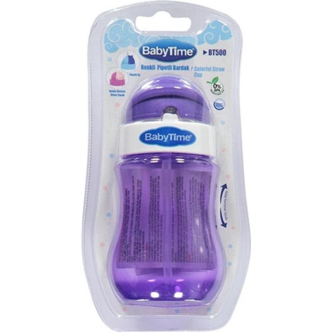 Babytime BT500 Pipetli Bardak Mor
