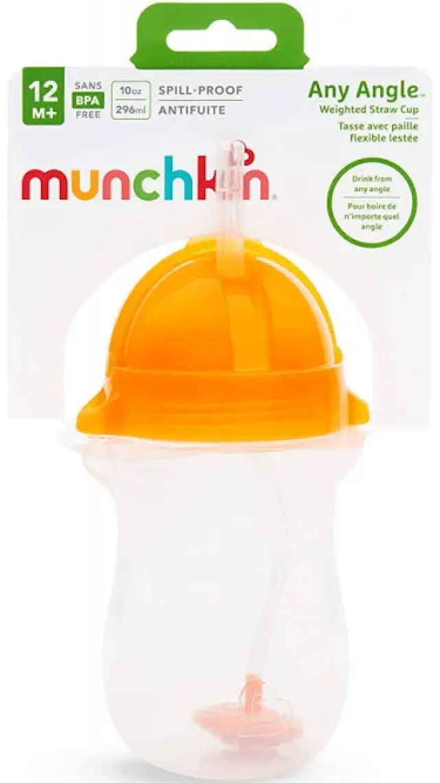 Munchkin Tıklama Kilitli  Uçlu Alıştırma Bardağı, 12AY+, 296ML, Turuncu, 1 Adet