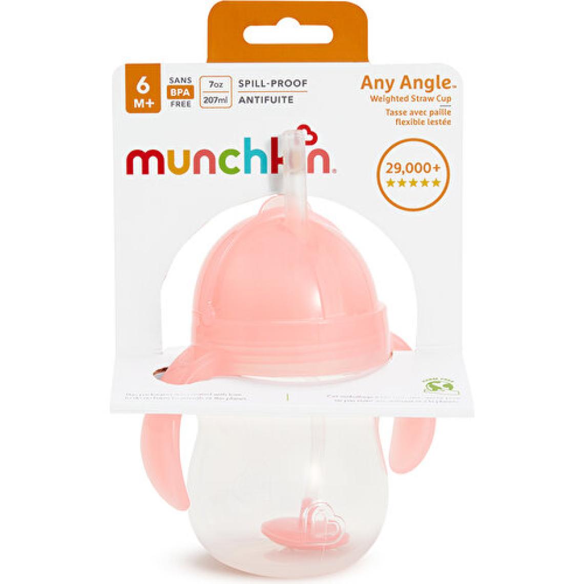 Munchkin Tıklama Kilitli Uçlu Alıştırma Bardağı 6 Ay+ 207 ml Pembe