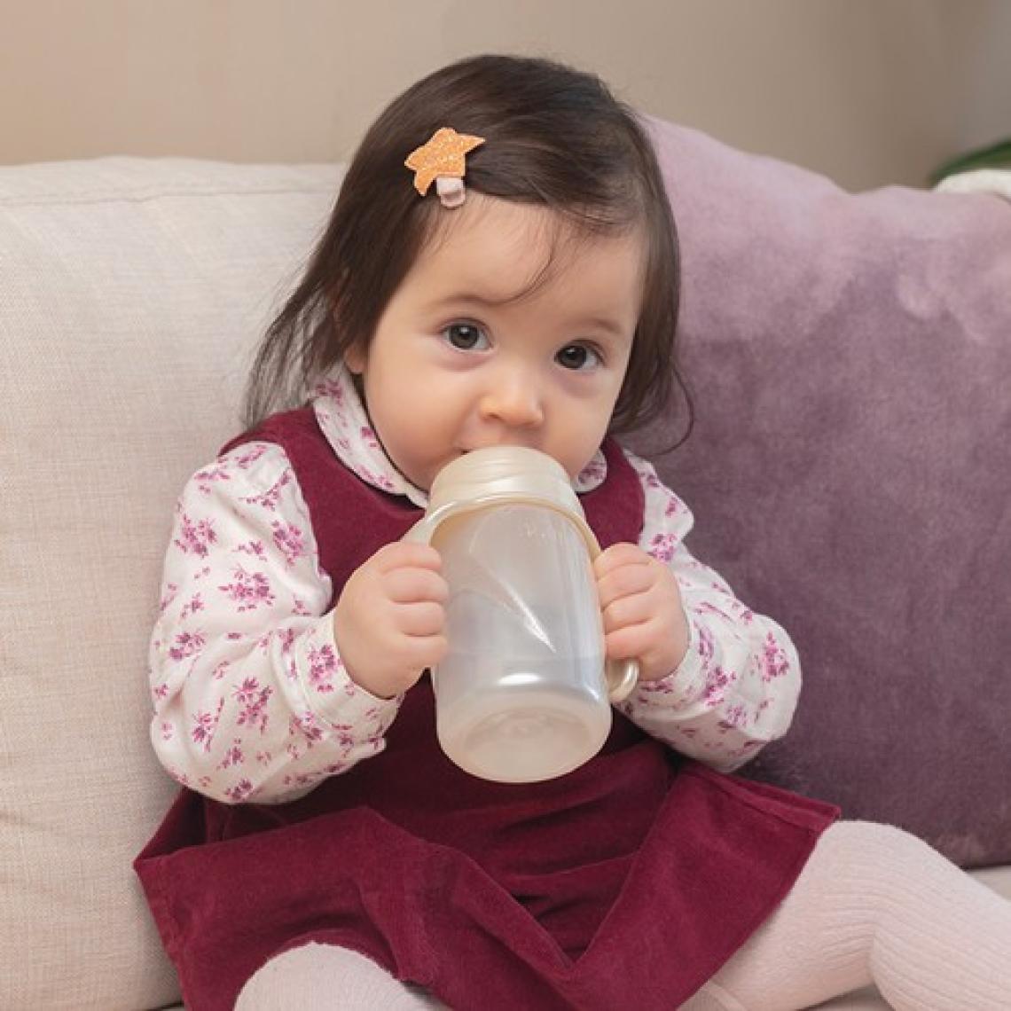 Mamajoo Damlatmaz Eğitici Kulplu Bardak, 270 ml, Pearl, 1 Adet