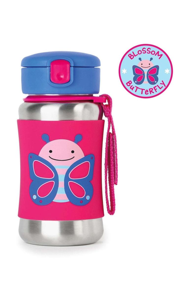 Skip Hop Zoo Kelebek Paslanmaz Pipetli Çelik Suluk