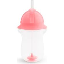 Munchkin Tıklama Kilitli Uçlu Pipetli Alıştırma Bardağı, 12AY+, 296ML, Pembe, 1 Adet