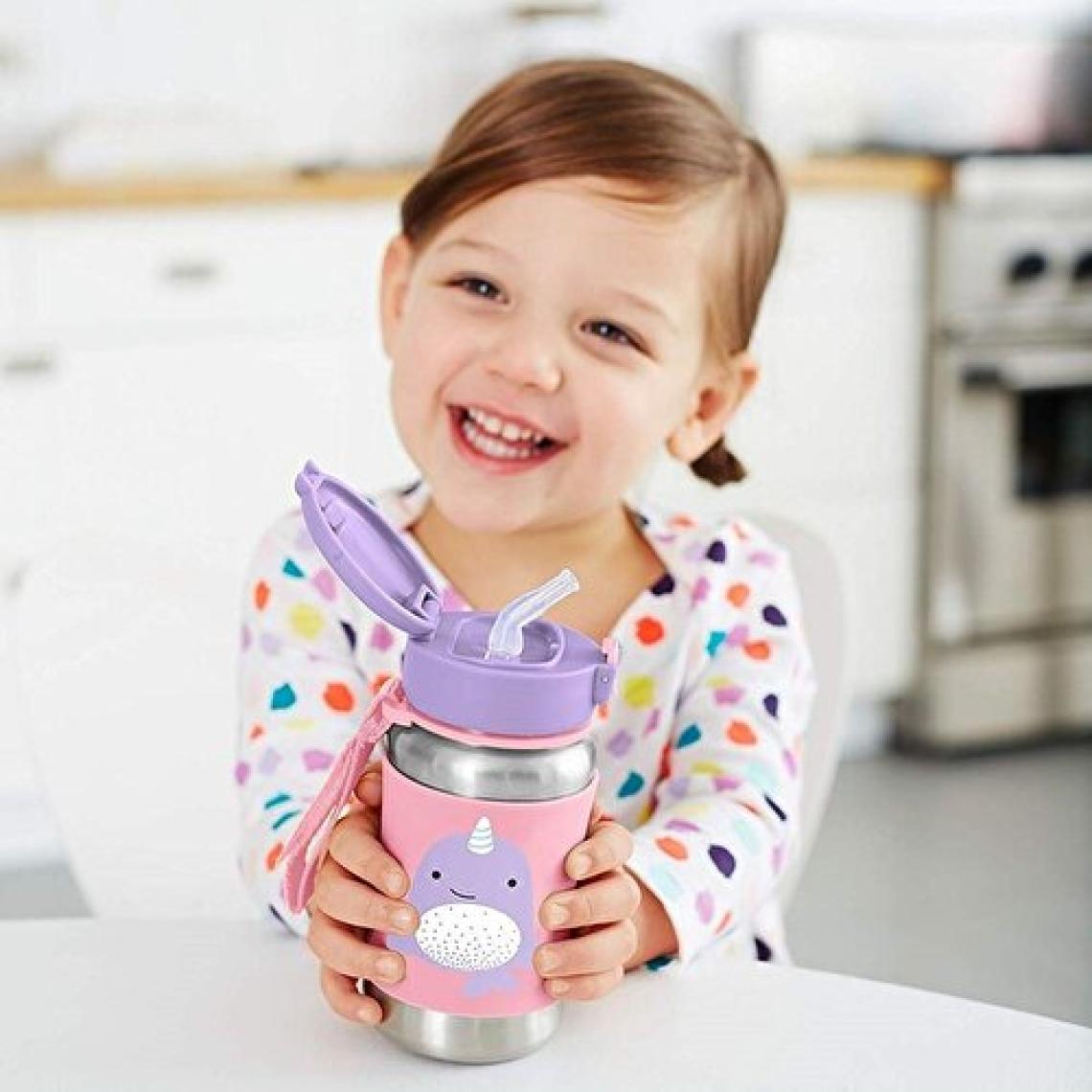 Skip Hop Zoo Narwhal Paslanmaz Pipetli Çelik Suluk