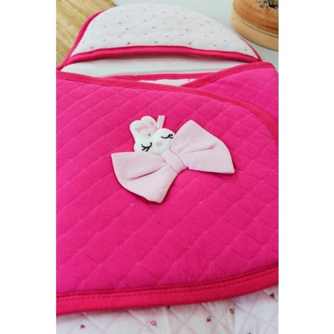 Tomuycuk Double Face Kız Bebek Ayaklı Kundak Pembe