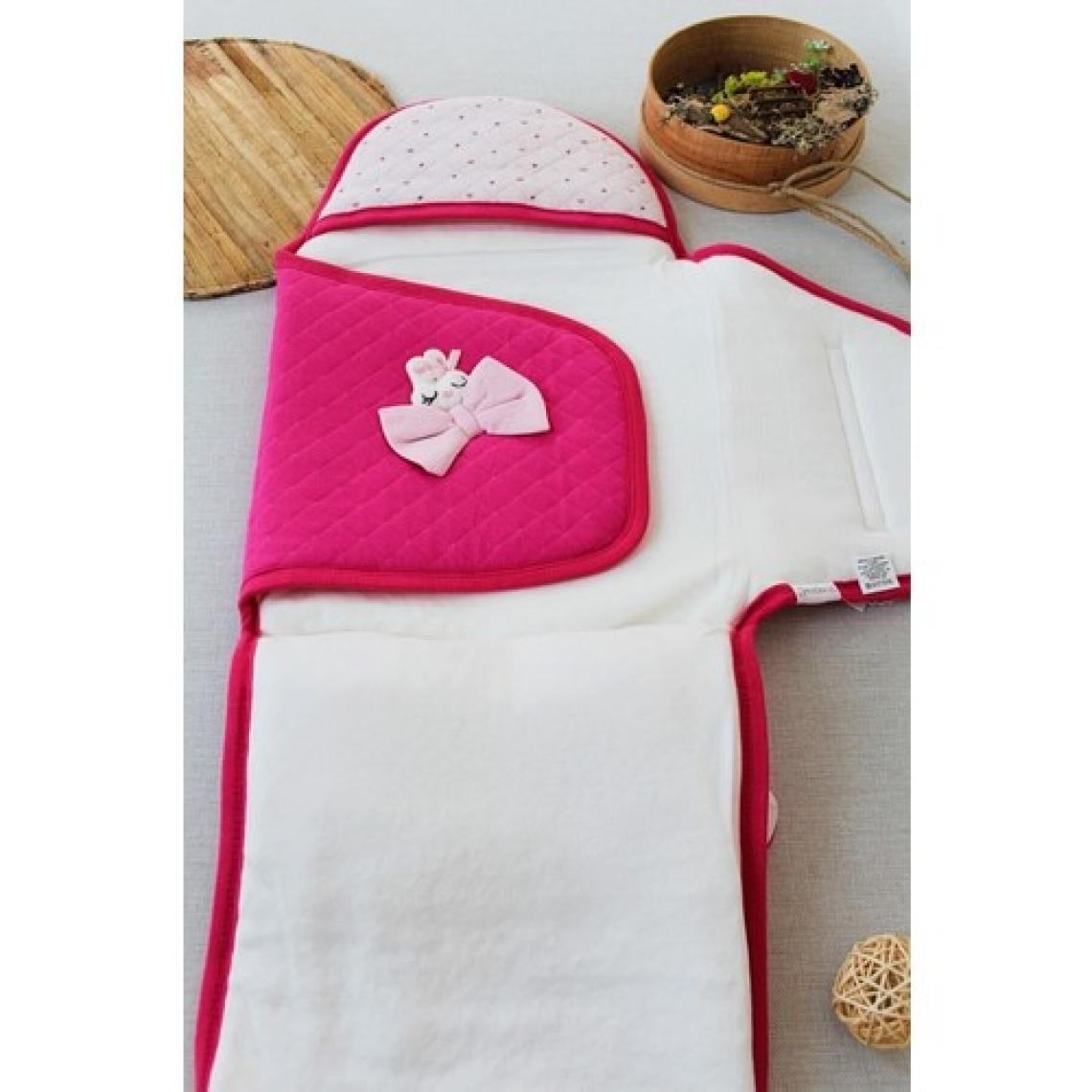 Tomuycuk Double Face Kız Bebek Ayaklı Kundak Pembe