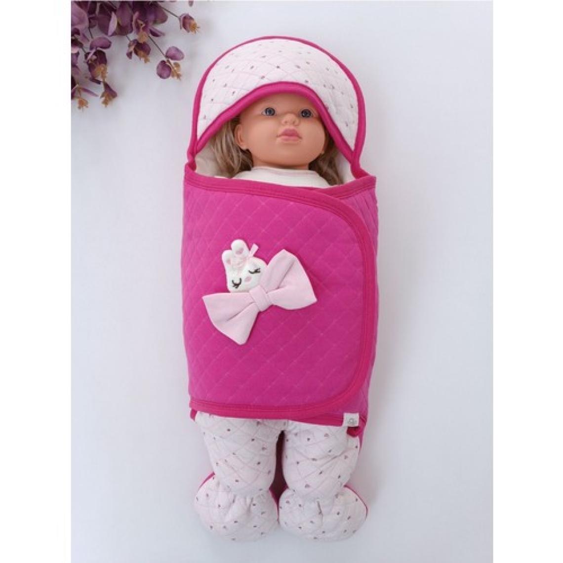 Tomuycuk Double Face Kız Bebek Ayaklı Kundak Pembe
