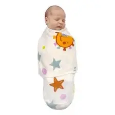 Sevi Bebe Organik Müslin Kundak Uzay Desen