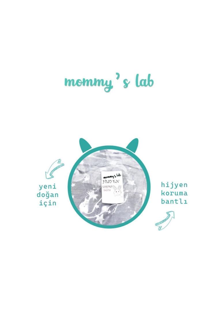 Mommyslab 0-4 Ay Desenli Renkli Pamuk Hazır Kuşak Kundak