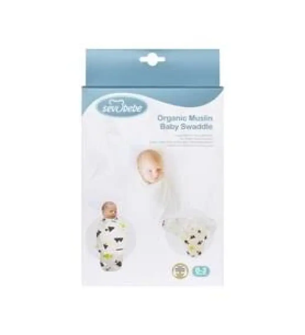 Sevi Bebe Organik Müslin Kundak Üçgen Desen