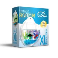 Dekoratif Duvar Akvaryumu Xlarge 3,5 Litre 29 Cm