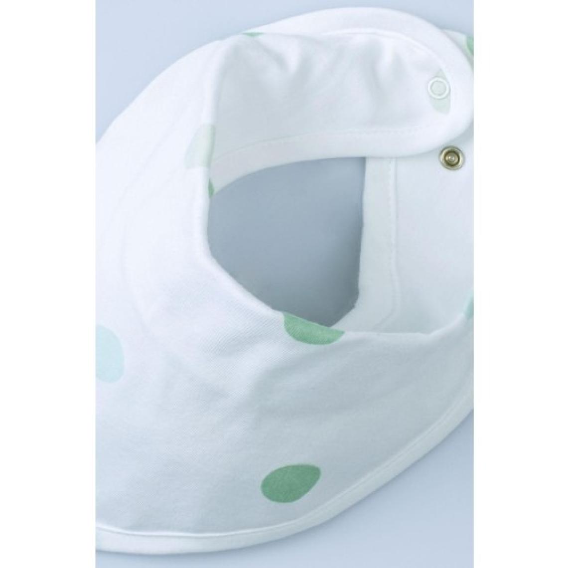 Boumini Bebek Sıvı Geçirmez Fular Bandana Önlük Yeşil Puantiyeler