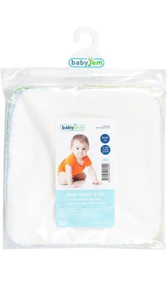 Babyjem 10'Lu Penye Ağız Bezi Beyaz 20*20