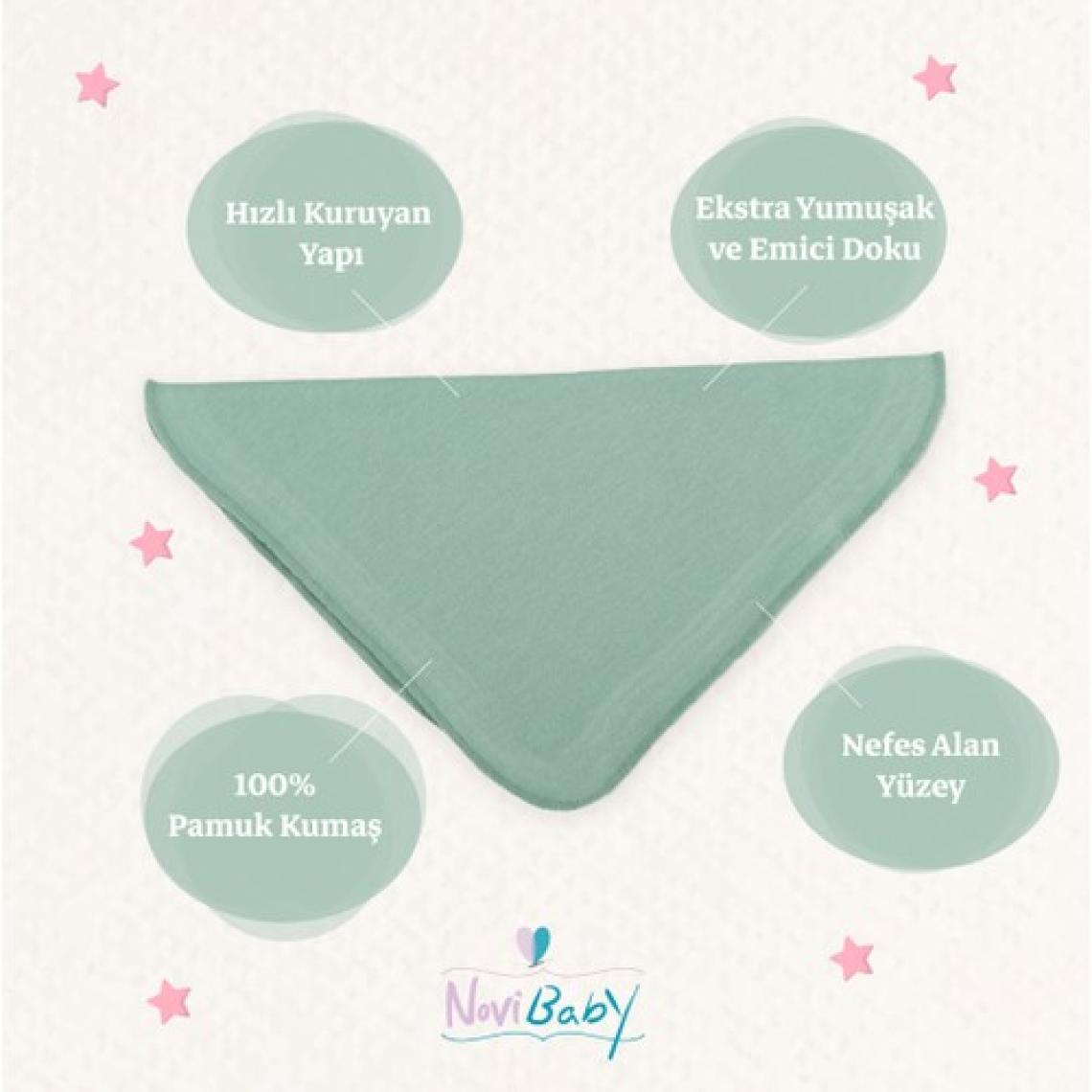 Novibaby 6’lı Bebek Ağız Mendili – Sunrise - Salya Mendili Ağız Silme Mendili 100% Pamuk 20X20CM