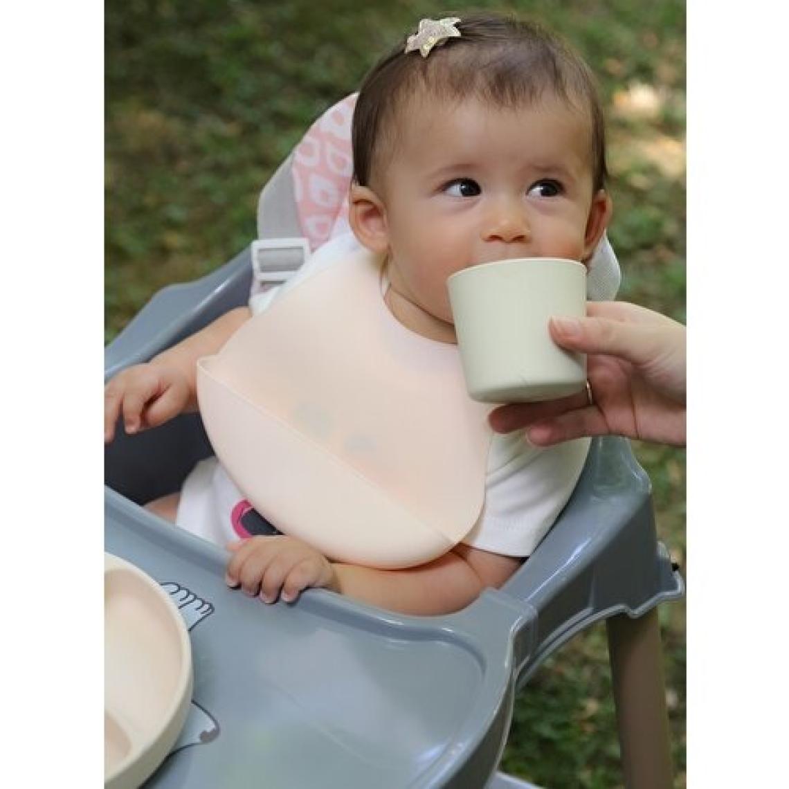 Babyjem Mini Silikon Önlük Ekru
