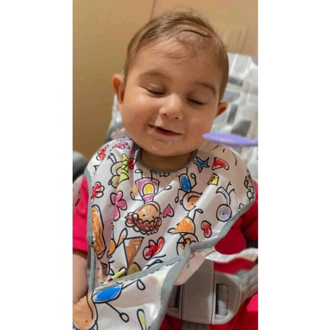 Yorni Sızdırmaz Cepli ve Boyundan Cırtlı Bebek Mama Önlüğü