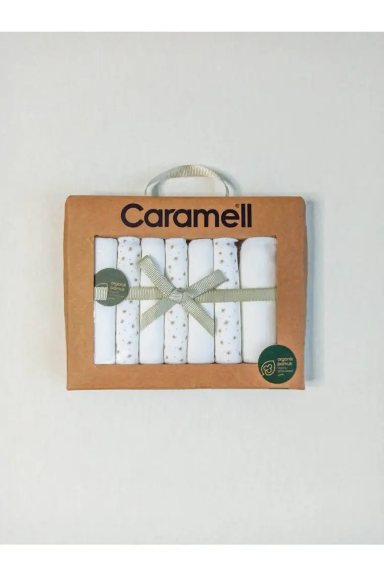 Caramell Organik 7'li Bebek Ağız Mendili 7597