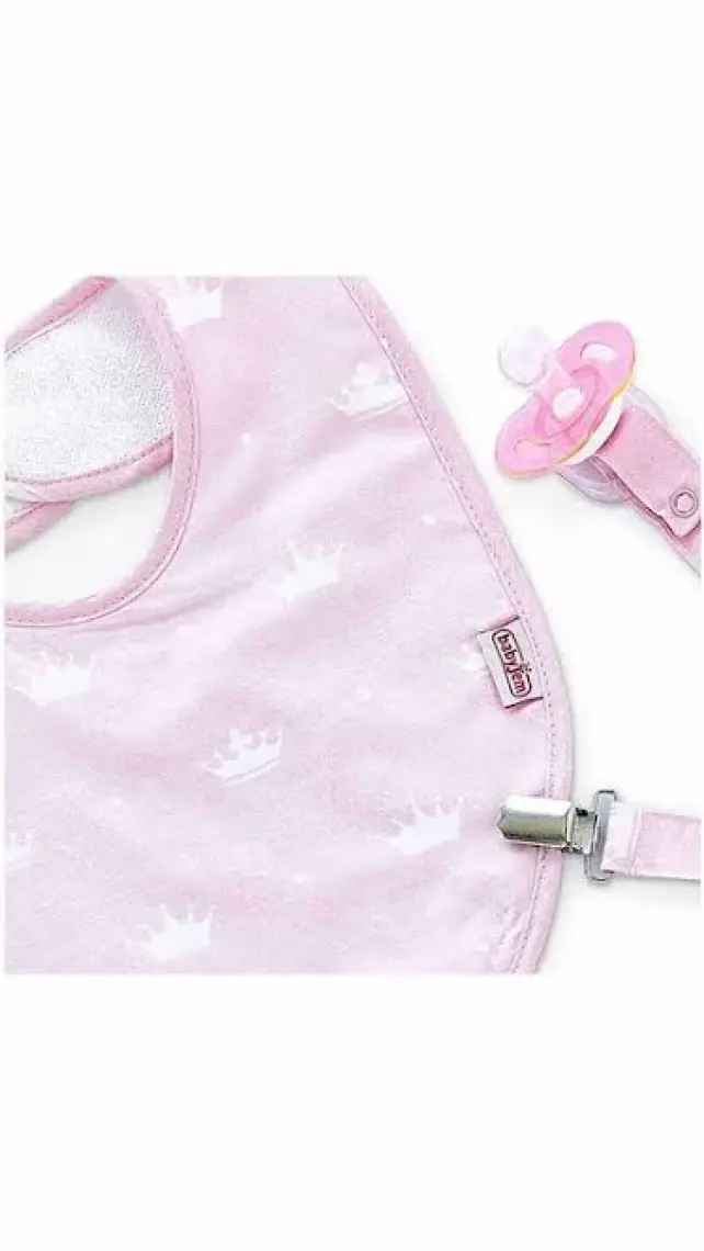 Baby Jem Emzik Askılı Mama Önlüğü Pembe Taç