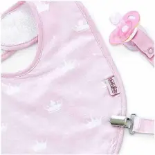 Baby Jem Emzik Askılı Mama Önlüğü Pembe Taç