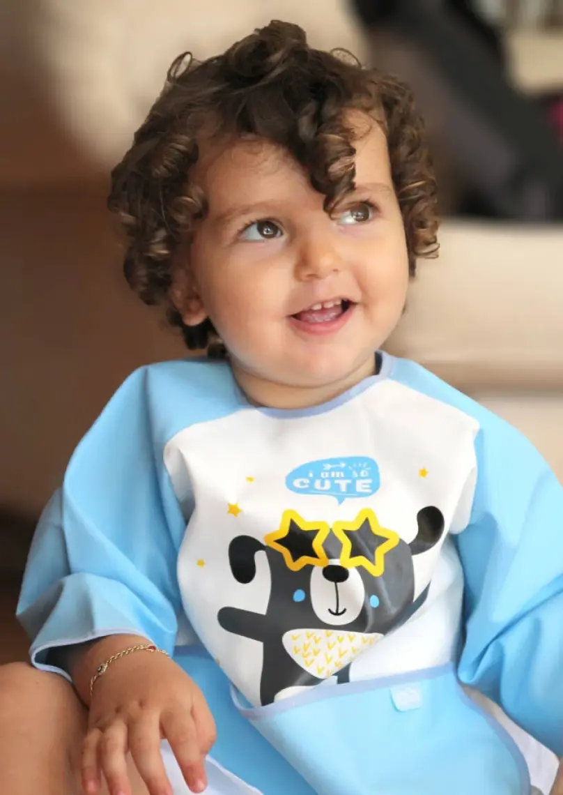 Babyjem Poli Muşamba Kollu Önlük Sarı