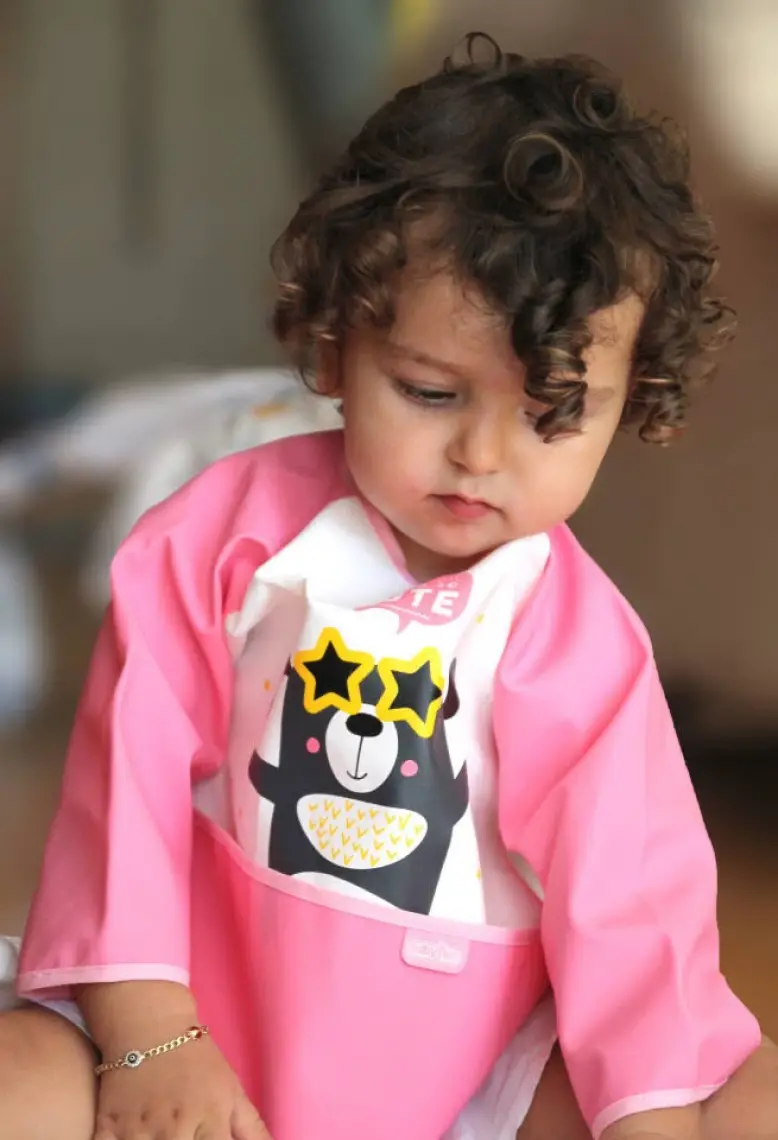 Babyjem Poli Muşamba Kollu Önlük Sarı