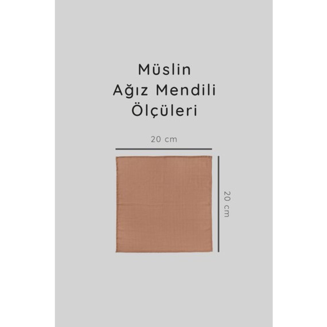 Luckka 6'lı Müslin Ağız Mendili , Ter Bezi Çift Kat Dikimli - ZT0011