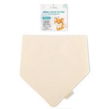 Müslin Bebek Fular Önlük – Ekru – Mama Önlüğü Salya Bezi Ağız Mendili Bandana 30x30cm
