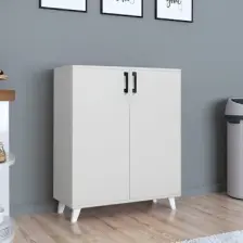4 Raflı Çok Amaçlı Dolap Çok Amaçlı Mutfak Dolabı Banyo Dolabı Ceren Beyaz