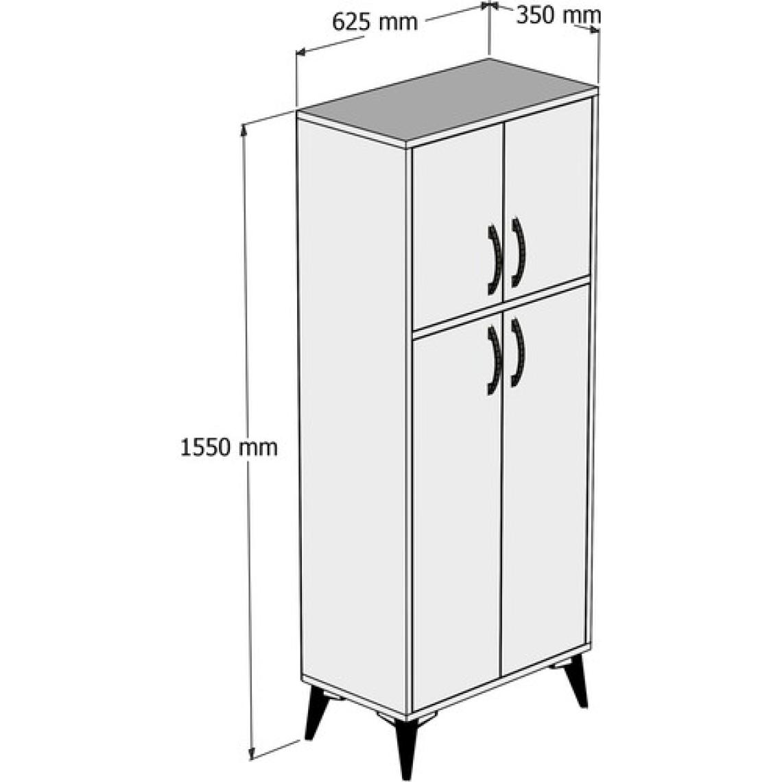 Tanmob Büyük Boy Çok Amaçlı Dolap Beyaz - MDL0101