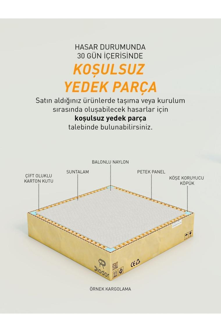Montenero Çok Amaçlı Dolap Parlak Beyaz Kahve Köşesi 8 Kapaklı Dolap