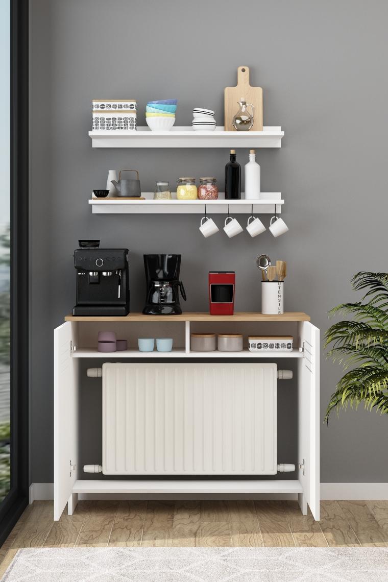 Vega Kahve Köşesi 110 cm ( 90 cm ve 104 cm Petekler Için ) Petek Üstü Çok Amaçlı
