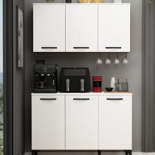 İva+Üst Modül Airfry Dolabı Fırınlı Erzak Dolabı Çok Amaçlı Dolap Askılı Kahve Köşesi