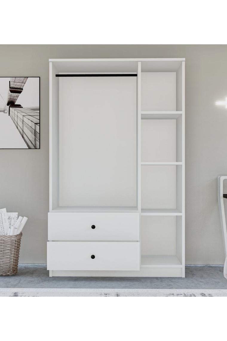 Gm 853 Home 3 Kapılı 2 Çekmeceli Düğme Kulplu Aynalı Gardırop