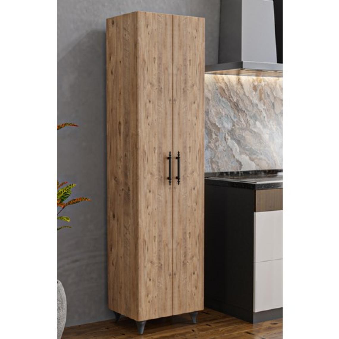 Aeka AE-3085 Selen Çok Amaçlı Atlantik Çam Dolap 7 Raflı, 2 Kapaklı Mutfak Dolabı Kiler Dolabı Banyo Dolabı