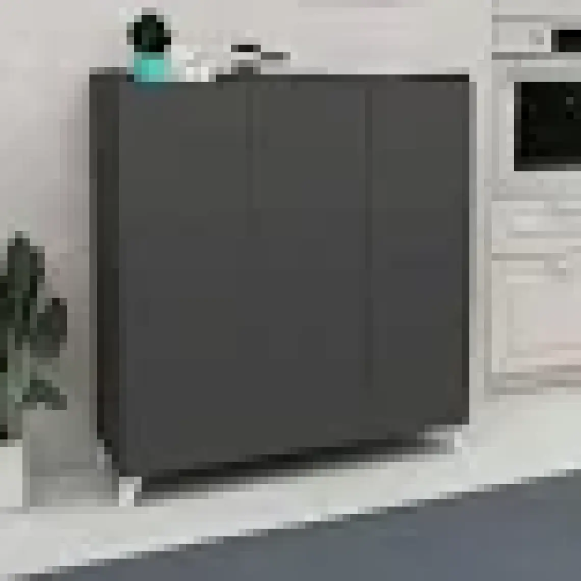 Bofigo 3 Kapaklı Çok Amaçlı Dolap Çok Amaçlı Mutfak Dolabı Banyo Dolabı Ayakkabılık Kumsal Antrasit
