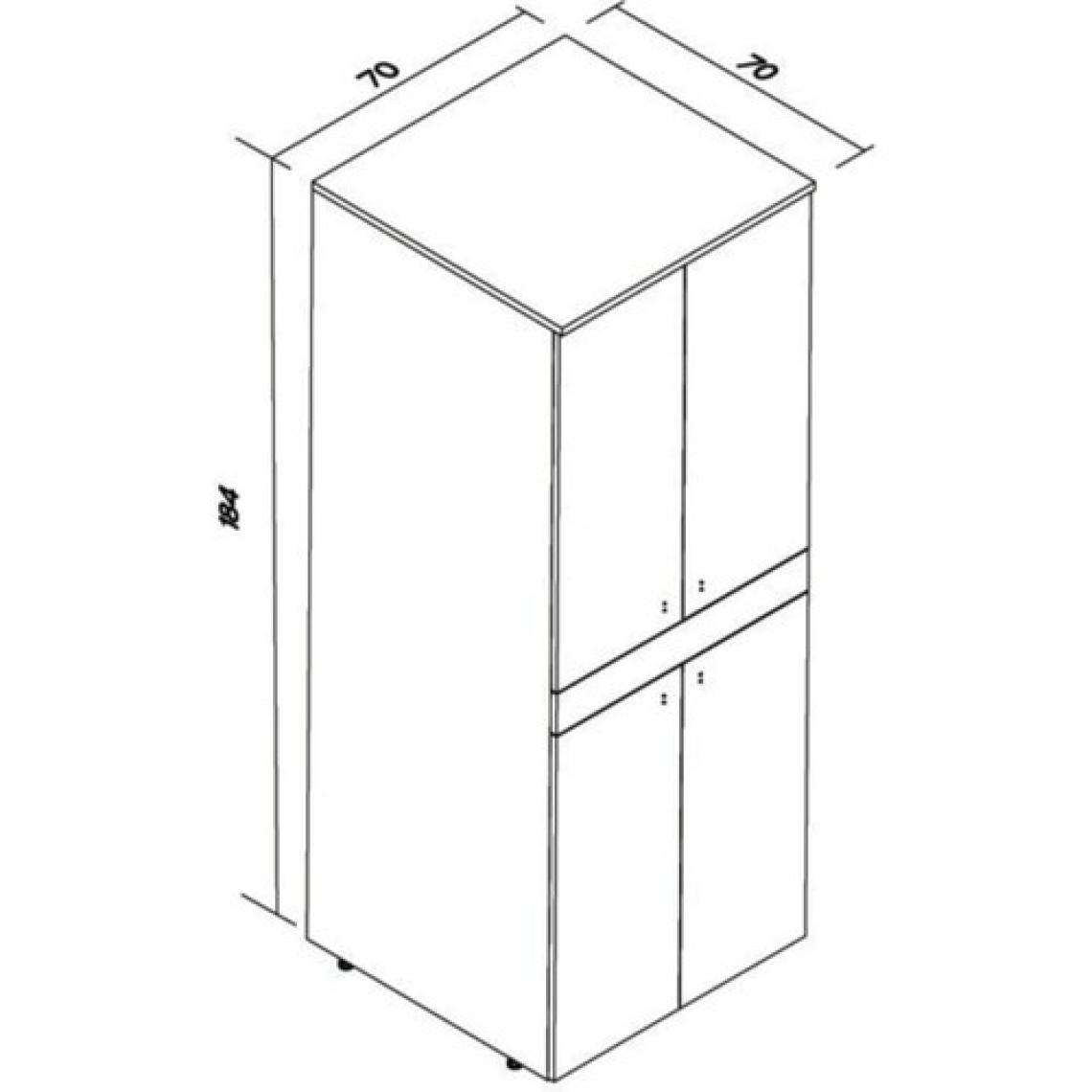 Buzkan Mdf Çamaşır Makinesi Kurutma Makinesi Dolabı 70 cm
