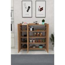 Bofigo 3 Kapaklı Çok Amaçlı Dolap Çok Amaçlı Mutfak Dolabı Banyo Dolabı Ayakkabılık Kumsal Çam