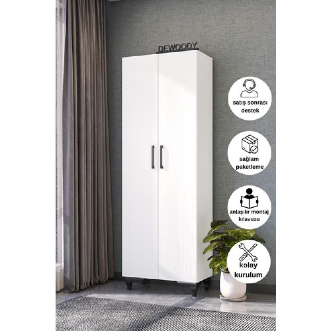 Dewoody 8 Raflı Kalın Raflı Çok Amaçlı Mutfak Banyo Dolabı