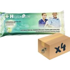 Has-Pet Antibakteriyel Perine Bölgesi Temizleme Havlusu 30×32 cm 50’li 4 Paket
