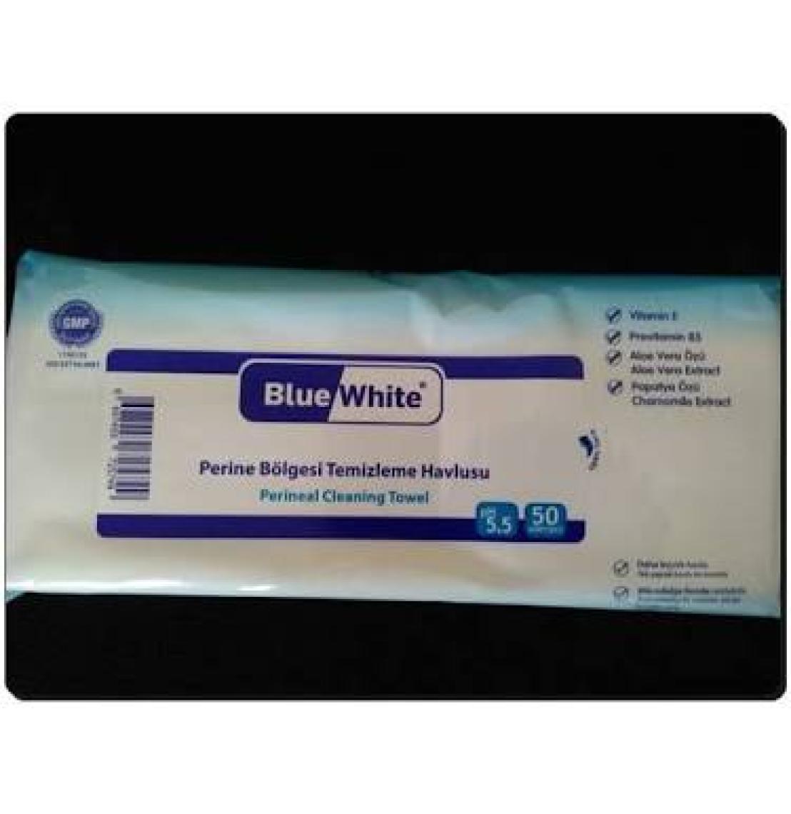 Blue White Perine Bölgesi Temizleme Havlusu