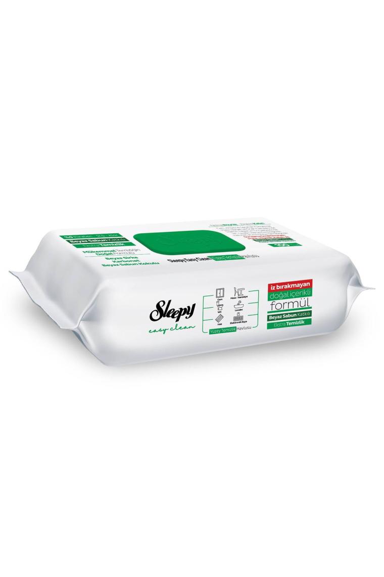 Sleepy Easy Clean Beyaz Sabun Katkılı Yüzey Temizlik Havlusu 100 Yaprak