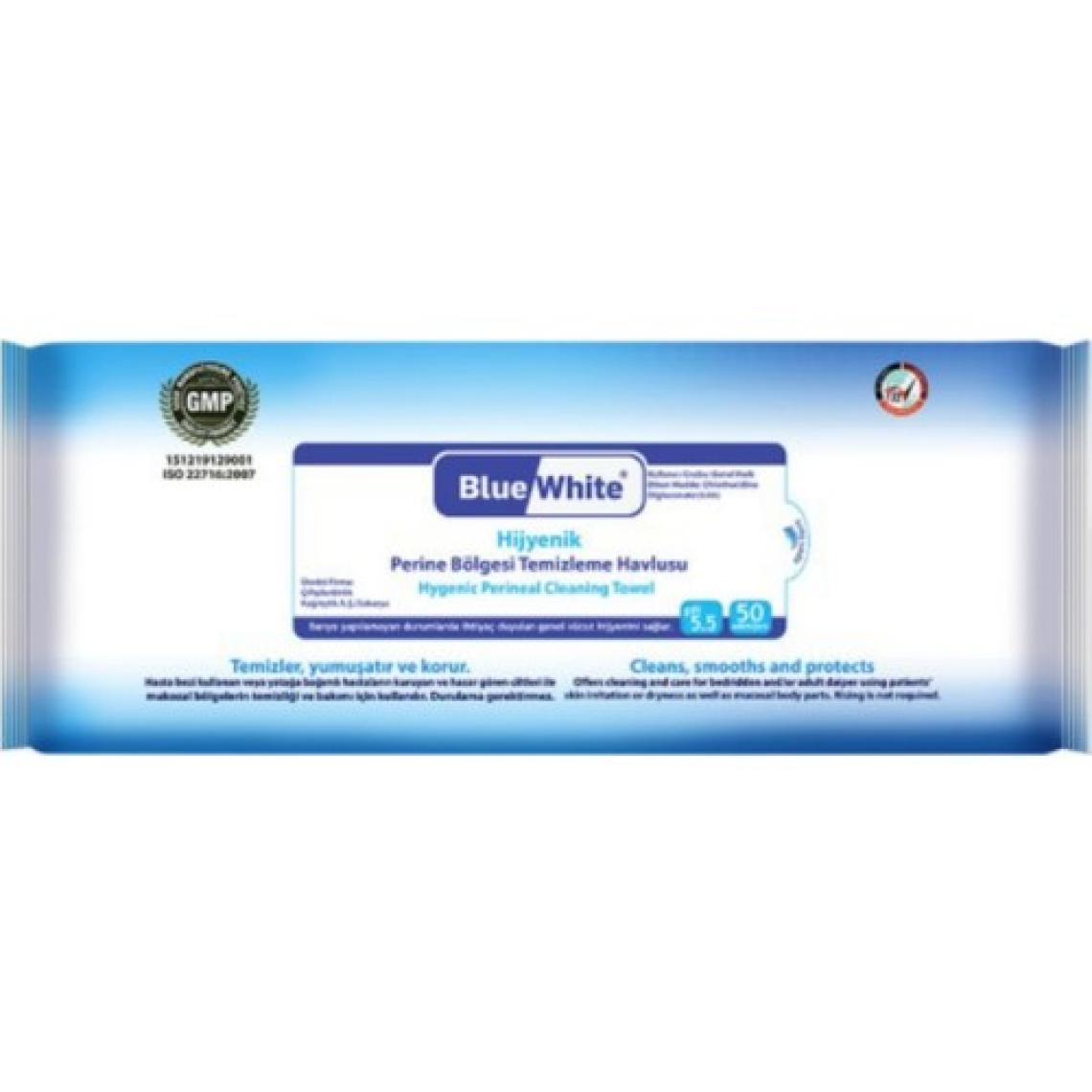 Blue White Perine Bölgesi Temizleme Havlusu 2 paket (100 Adet)